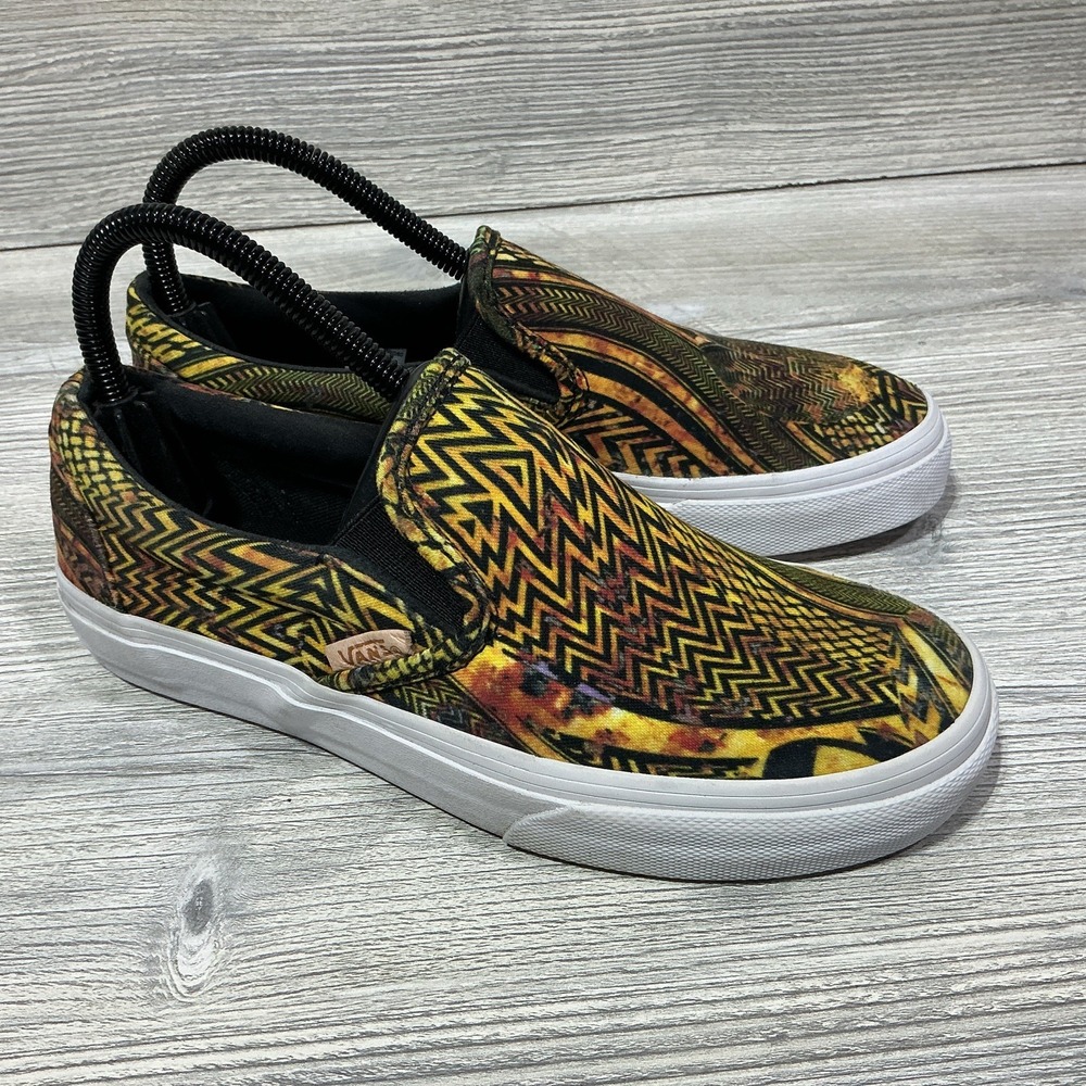 Vans Classic Slip On Womens Shoes Sneakers Mirror Image Multicolored Size 6.5